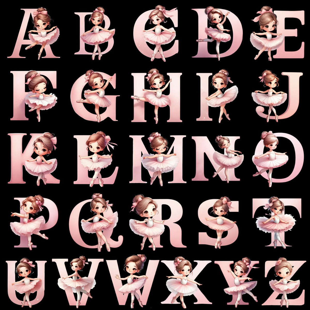 Dance Princess Ballerina Letter T Shirt