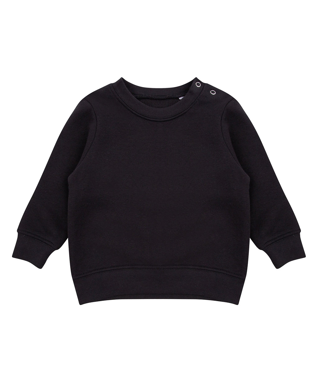 Crew neck sweatshirt with shoulder poppers