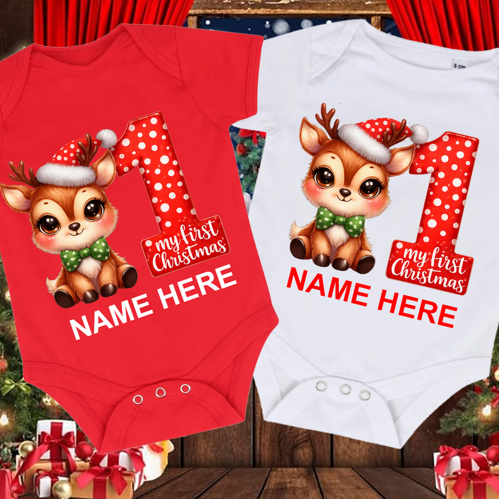 Little Reindeer’s First Christmas Baby Grow