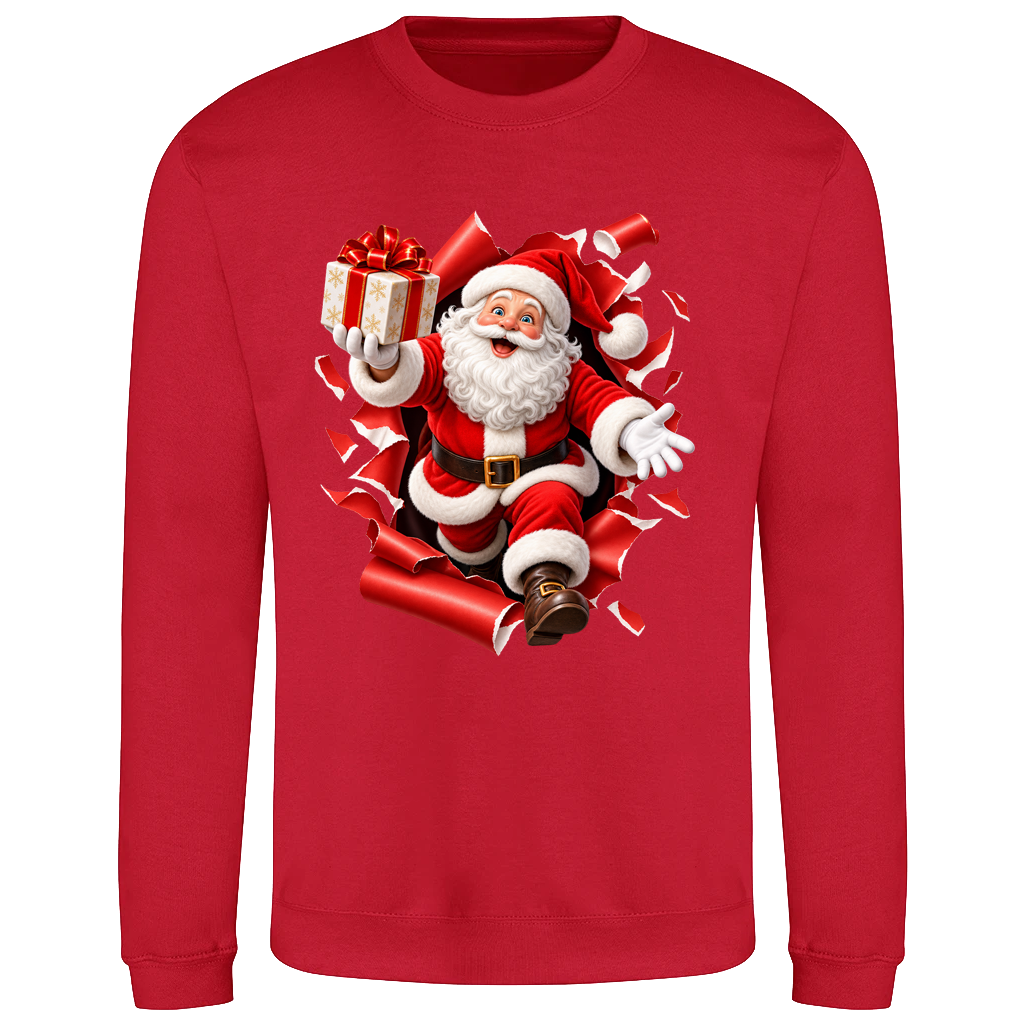 Santa Gift Breakthrough Christmas Sweatshirt