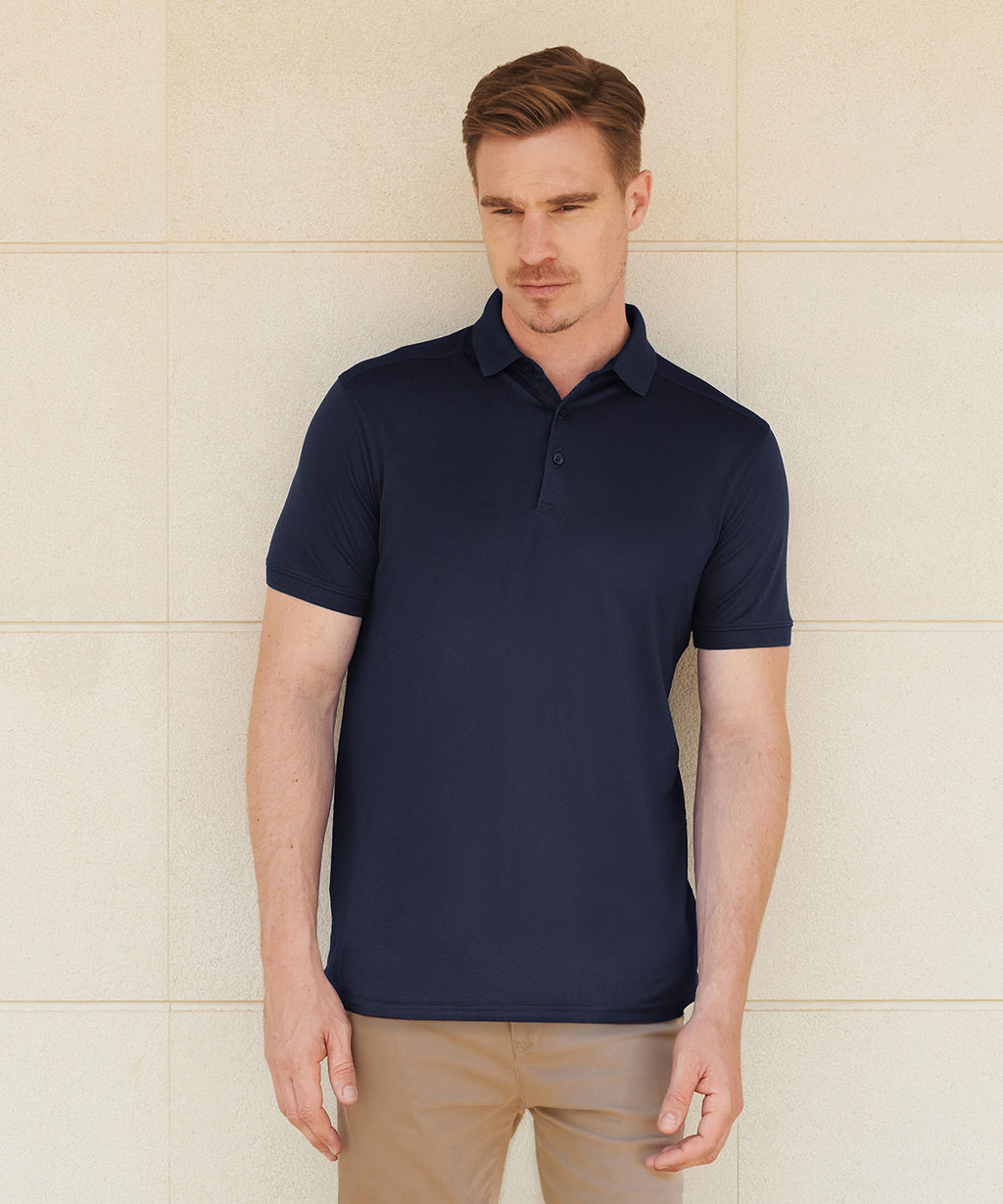 Stretch polo shirt with wicking finish (slim fit)