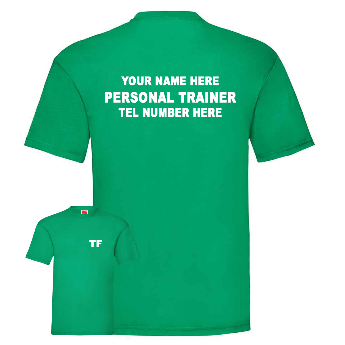 Personal Trainer Tee With Initials, Name & Number - Ladies Fit
