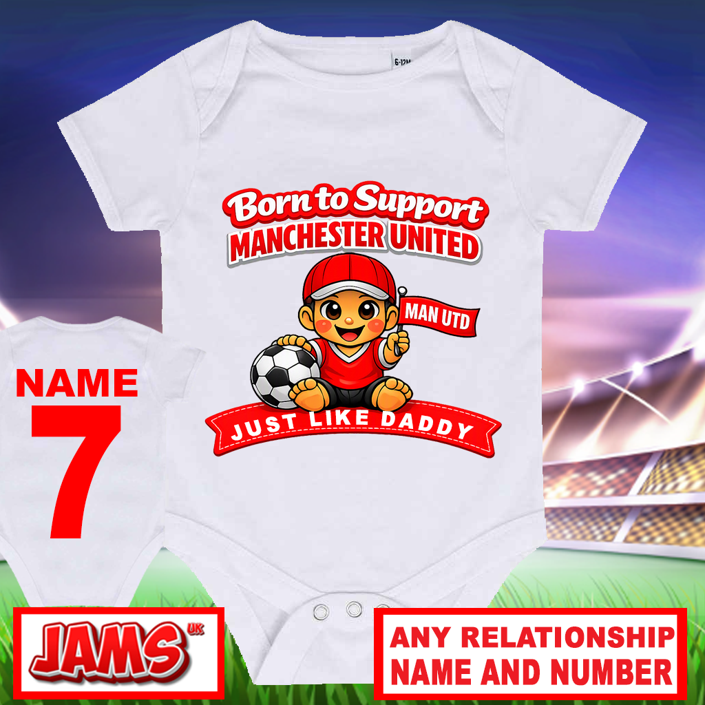 Manchester United Baby Grow - Born To Support
