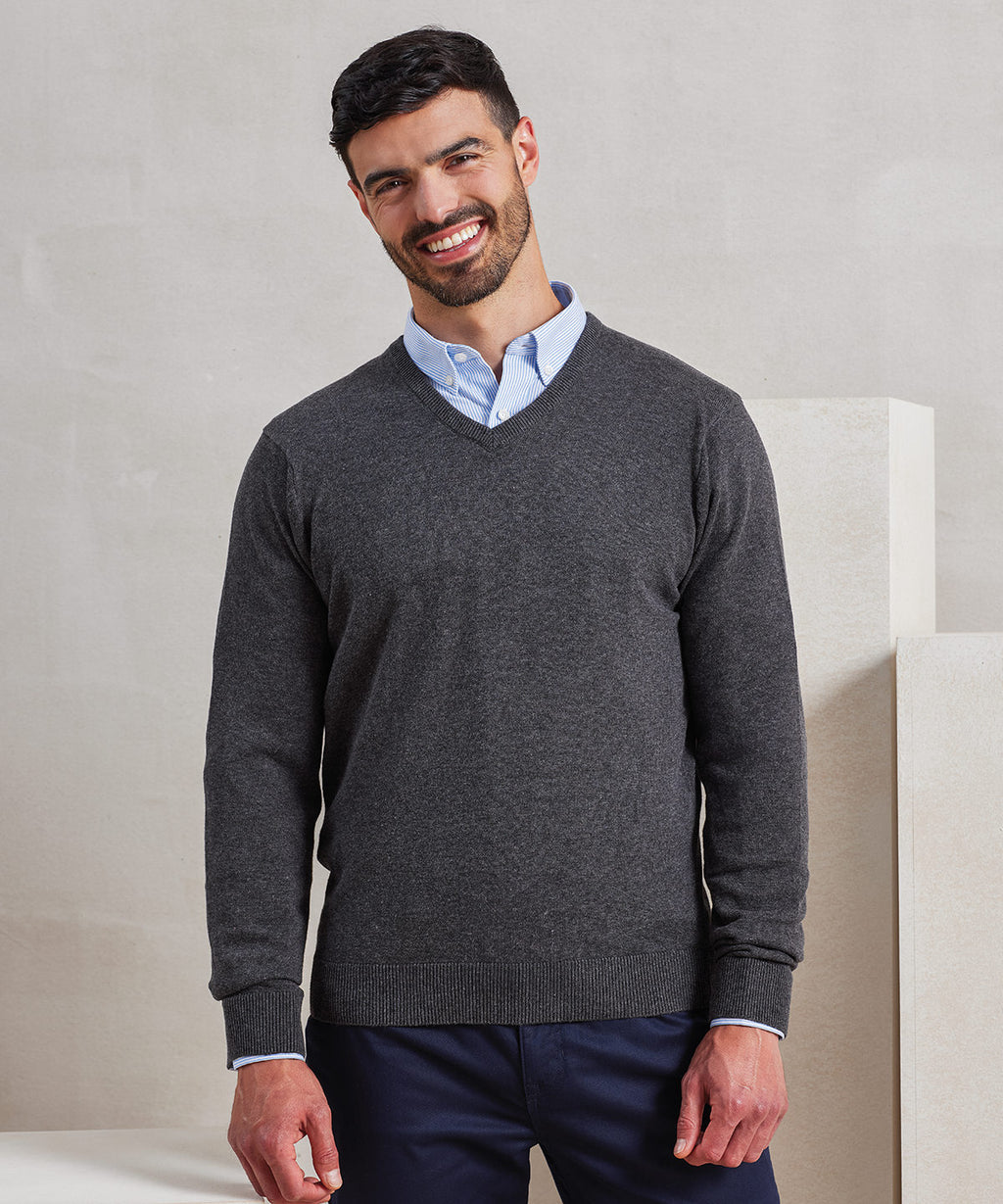 V-neck knitted sweater