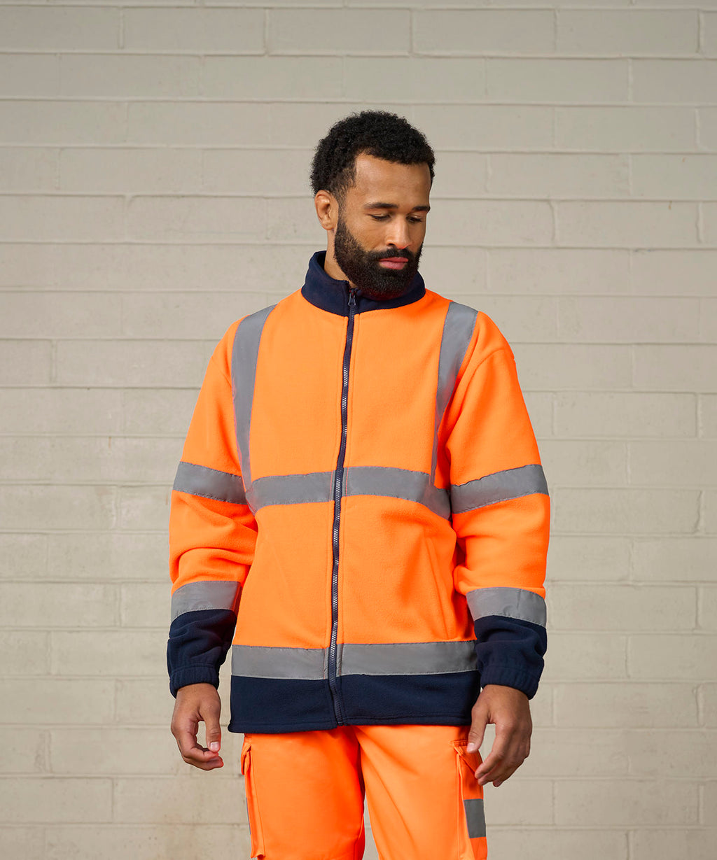 High visibility full-zip fleece
